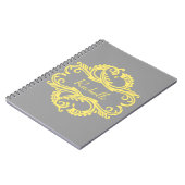 Carnet jaune Chic Damask (Côté gauche)