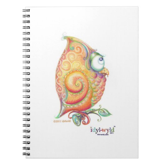 Carnet jaune de hibou (Devant)