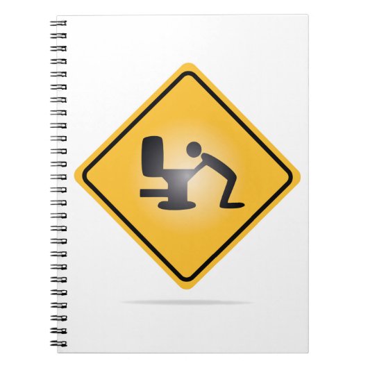 Carnet jaune de panneau d'avertissement de gueule (Devant)