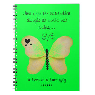 Carnet jaune de papillon