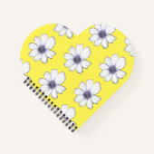Carnet jaune design fleuri (Devant)