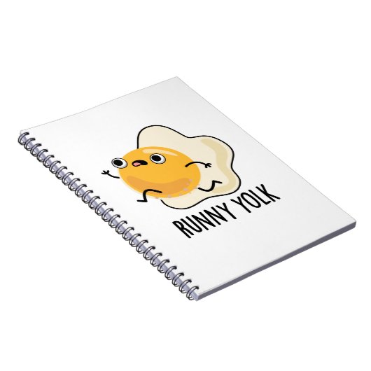 Carnet Jaune d'oeuf coulant Pun sur la nourriture drôle d (Côté Droit)