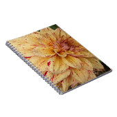 Carnet Jaune et Rouge Varié Dahlia Floral (Côté Droit)