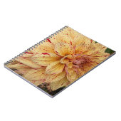 Carnet Jaune et Rouge Varié Dahlia Floral (Côté gauche)