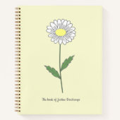 Carnet Jaune Fleur Faisée Botanique (Devant)