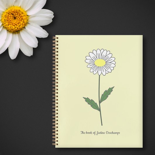 Carnet Jaune Fleur Faisée Botanique