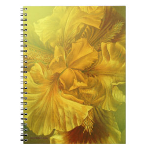 Carnet jaune fleuri d'Iris