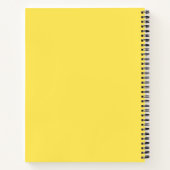 Carnet Jaune Gai Monogramme Nom Points Polka Rayé (Dos)