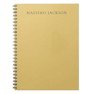 Carnet Jaune laiton minimaliste esthétique moderne simple