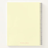 Carnet jaune mignon avec fleurs de cèdre (Dos)