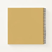 Carnet Jaune Moutarde Demoiselle d'Honneur Nom Script Per (Dos)