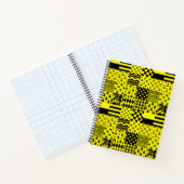Carnet Jaune Noir Mixte Conception Motif Patchwork (Intérieur)