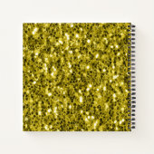 Carnet Jaune or foncé faux paillettes scintillent Monogra (Dos)
