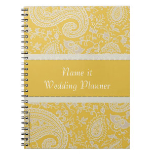 Carnet Jaune Paisley Indian Mariage damassé