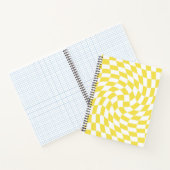 Carnet Jaune rétro Chèques déformés À damiers (Intérieur)