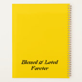 Carnet jaune spirale or pour maman (Dos)