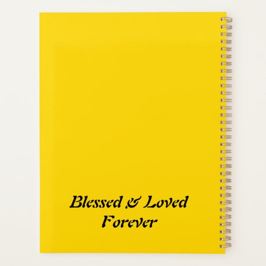 Carnet jaune spirale or pour maman (Dos)