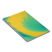 Carnet jaune unique avec conception abstraite (Côté Droit)