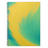 Carnet jaune unique avec conception abstraite (Devant)