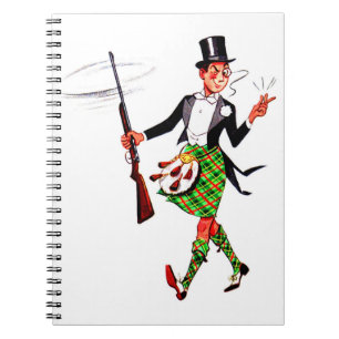 Carnet jaunty Scotsman avec fusil