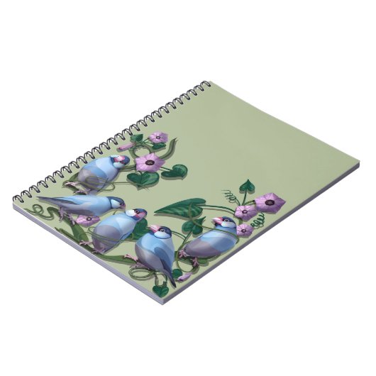 Carnet Java sparrows  (Côté gauche)