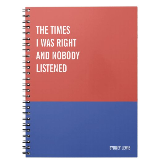 Carnet J'avais raison et personne n'avait écouté, Snarky (Devant)