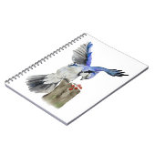 Carnet Jay bleu d'oiseau de la forêt (Côté gauche)
