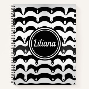 Carnet Jazzy Black and White Meling Zebra Stripes