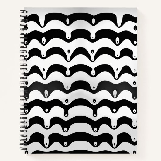 Carnet Jazzy Black and White Meling Zebra Stripes (Devant)