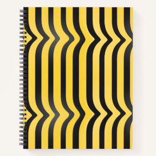 Carnet Jazzy mignonne Bumblebee rayé noir et jaune