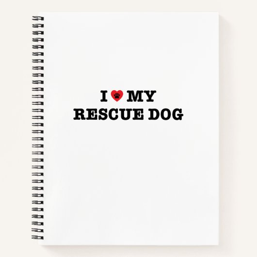 Carnet J'Coeur Mon Chien Secouru (Devant)