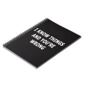 Carnet Je Connais Les Choses (Côté gauche)
