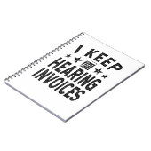 Carnet Je continue à entendre des factures (Côté gauche)