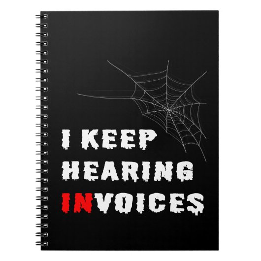 Carnet Je continue à entendre les factures comptable (Devant)