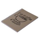 Carnet Je cours sur le café et le sarcasme (Côté gauche)