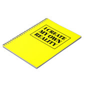 Carnet Je crée mon propres noir et jaune d'affirmation de (Côté gauche)