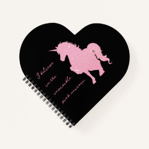 Carnet Je crois en la licorne rose invisible.
