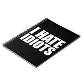 Carnet Je déteste les idiots (Côté gauche)