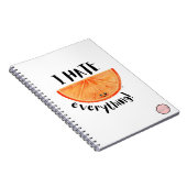 Carnet Je Déteste Tout, Kawaii Orange (Côté Droit)