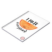 Carnet Je Déteste Tout, Kawaii Orange (Côté gauche)
