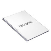 Carnet Je déteste tout le monde (Côté Droit)