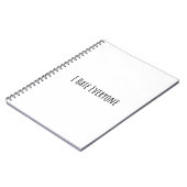 Carnet Je déteste tout le monde (Côté gauche)