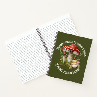 Carnet "Je dois toucher la mousse"