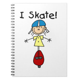 Carnet Je fais du skateboard Girl