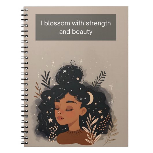 Carnet Je fleuris avec force et beauté (Devant)