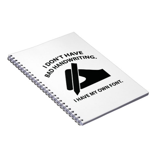 Carnet Je n’ai pas de mauvaise écriture. J'Ai Ma Propre P (Côté Droit)