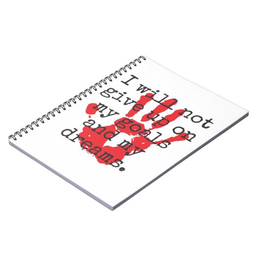 Carnet Je N'Abandonnerai Pas Mes Objectifs - Inspirationa (Côté gauche)