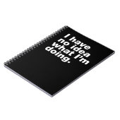 Carnet Je n'ai aucune idée de ce que je fais (Côté gauche)