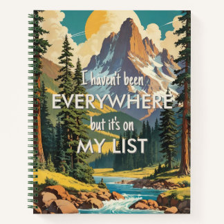Carnet Je n'ai pas été partout Retro Wanderlust Travel
