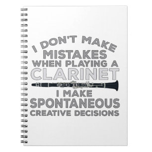 Carnet Je ne commets pas d'erreur en jouant à Clarinet